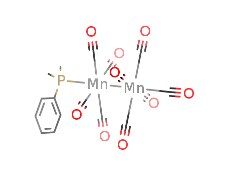 Molecular Structure of 50540-29-9 (nonacarbonyl(dimethylphenylphosphine)dimanganese)