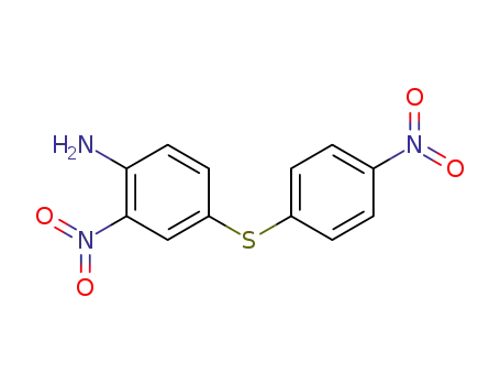 Molecular Structure of 127923-96-0 (Benzenamine, 2-nitro-4-[(4-nitrophenyl)thio]-)