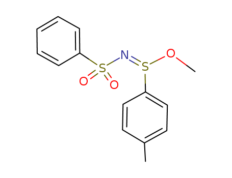 Molecular Structure of 106119-14-6 (Benzenesulfinimidic acid, 4-methyl-N-(phenylsulfonyl)-, methyl ester)