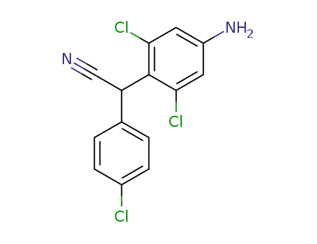Molecular Structure of 132252-58-5 (4-AMino-2,6-dichloro-α-(4-chlorophenyl)benzeneacetonitrile)