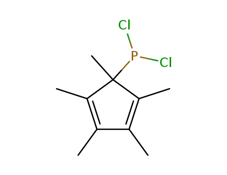 Molecular Structure of 61861-06-1 (Dichlor(pentamethyl-2,4-cyclopentadien-1-yl)phosphan)
