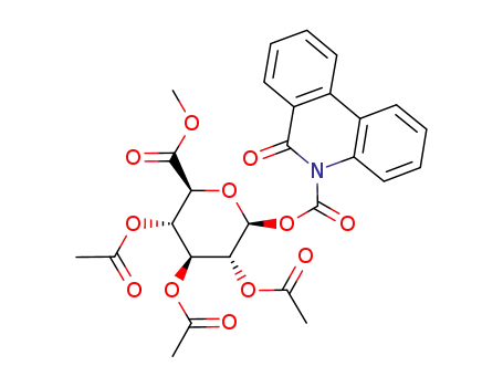 Molecular Structure of 320401-53-4 (N-2-biphenyl-2'-carboxylic acid O-(methyl 2,3,4-tri-O-acetyl β-D-glucuronyl) carbamate)