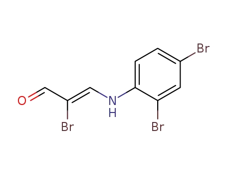 Molecular Structure of 105688-65-1 (2-Propenal, 2-bromo-3-[(2,4-dibromophenyl)amino]-)