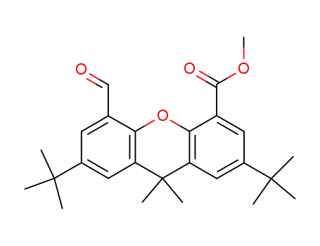 Molecular Structure of 158399-19-0 (4-formyl-5-methoxycarbonyl-2,7-di-tert-butyl-9,9-dimethylxanthene)