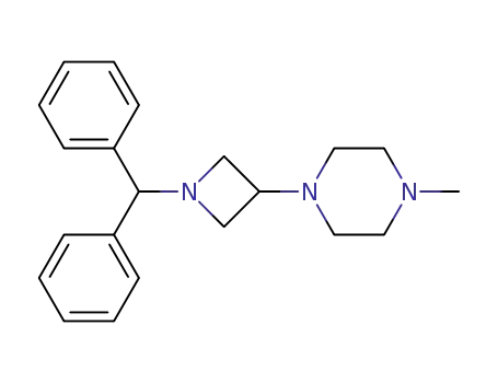 Molecular Structure of 178311-81-4 (1-[1-(DIPHENYLMETHYL)-3-AZETIDINYL]-4-METHYL-PIPERAZINE)