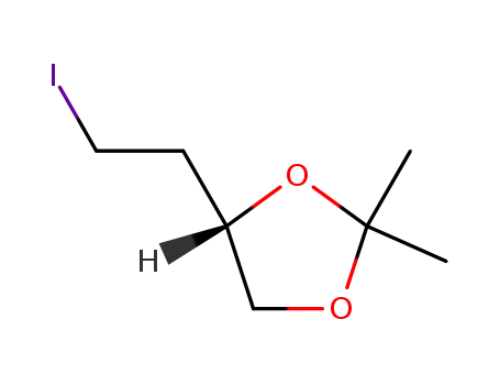 Molecular Structure of 104596-85-2 ((S)-4-(2-IODO-ETHYL)-2,2-DIMETHYL-[1,3]DIOXOLANE)