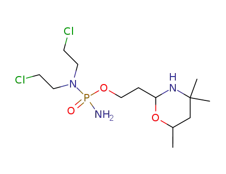 Molecular Structure of 129904-13-8 (2-(4,4,6-trimethyltetrahydro-1,3-oxazin-2-yl)ethyl N,N-bis(2-chloroethyl)phosphorodiamidate)