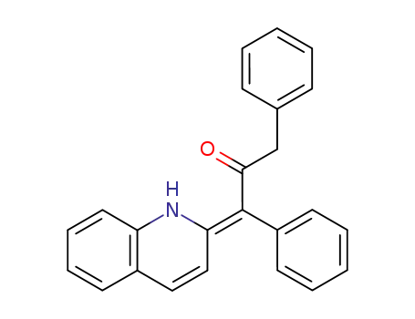 Molecular Structure of 95113-35-2 (2-Propanone, 1,3-diphenyl-1-(2(1H)-quinolinylidene)-, (Z)-)