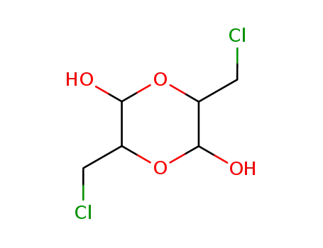 Molecular Structure of 76429-86-2 (2,5-Dihydroxy-3,6-bis(chloromethyl)-1,4-dioxane)