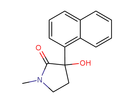 Molecular Structure of 123074-45-3 (3-hydroxy-1-methyl-3-(naphthalen-1-yl)pyrrolidin-2-one)