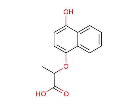 Molecular Structure of 10154-97-9 (2-(4-hydroxy-1-naphthyloxy)propionic acid)