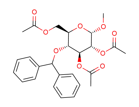 methyl 2,3,6-tri-O-acetyl-4-O-diphenylmethyl-α-D-glucopyranoside