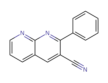 Molecular Structure of 15935-92-9 (1,8-Naphthyridine-3-carbonitrile, 2-phenyl-)