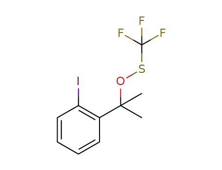 Molecular Structure of 1584705-82-7 ((((2-(2-iodophenyl)propan-2-yl)oxy)(trifluoromethyl)sulfane))