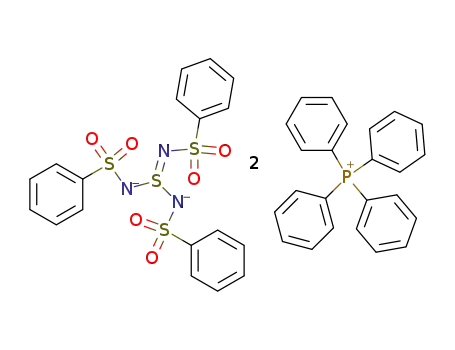 Molecular Structure of 80563-09-3 (Bis(tetraphenylphosphonium)-tris(phenylsulfonylimido)sulfit)