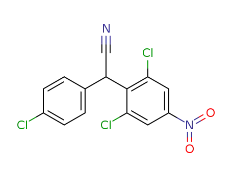 Molecular Structure of 103317-59-5 (2,6-Dichloro-α-(4-chlorophenyl)-4-nitrobenzeneacetonitrile)