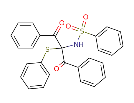 Molecular Structure of 82725-04-0 (N-(1-Benzoyl-2-oxo-2-phenyl-1-phenylsulfanyl-ethyl)-benzenesulfonamide)