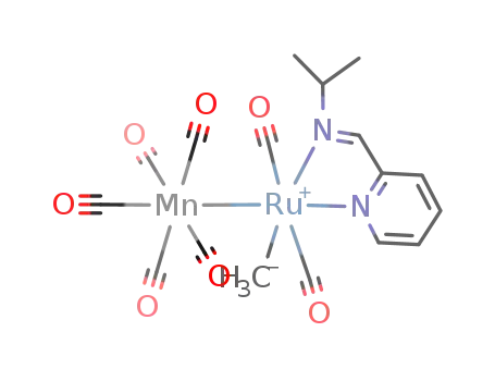 Molecular Structure of 166279-53-4 ([(CO)5Mn-Ru(Me)(CO)2(pyridine-2-carbaldehyde-N-isopropylimine)])