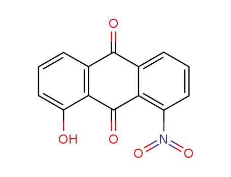 Molecular Structure of 2501-14-6 (9,10-Anthracenedione, 1-hydroxy-8-nitro-)