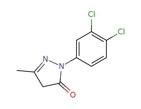 Molecular Structure of 13124-17-9 (2-(3,4-dichlorophenyl)-2,4-dihydro-5-methyl-3H-pyrazol-3-one)
