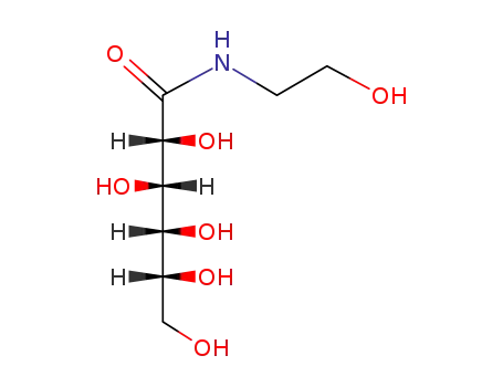 Molecular Structure of 5438-31-3 (2,3,4,5,6-pentahydroxy-N-(2-hydroxyethyl)hexanamide (non-preferred name))