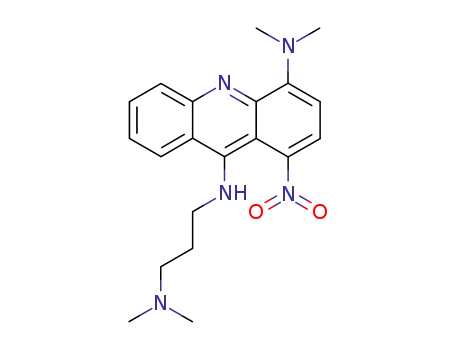 Molecular Structure of 116374-67-5 (4,9-Acridinediamine, N(sup 4),N(sup 4)-dimethyl-N(sup 9)-(3-(dimethyla mino)propyl)-1-nitro-)