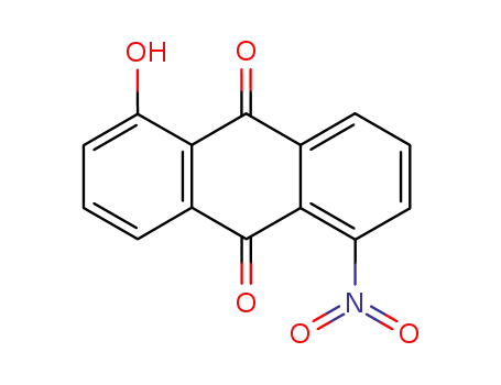 Molecular Structure of 2501-12-4 (9,10-Anthracenedione, 1-hydroxy-5-nitro-)