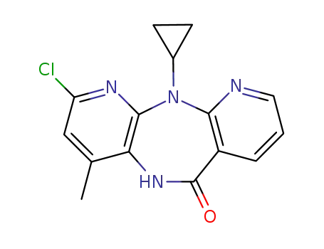 Molecular Structure of 135575-99-4 (2-chloro-11-cyclopropyl-6H-dipyrido<3,2-b:2',3'-e><1,4>diazepine-6-one)