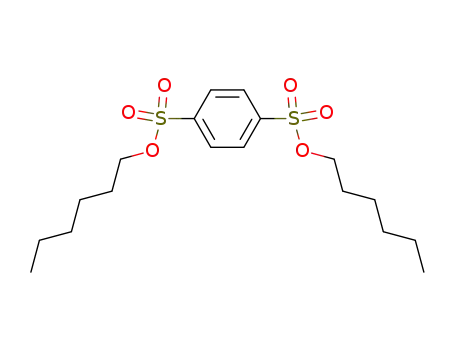 Molecular Structure of 82965-01-3 (benzene-1,4-disulfonicacid-di-n-hexyl-ester)