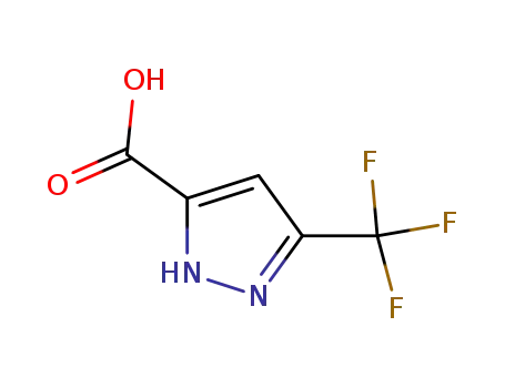 Molecular Structure of 129768-28-1 (5-TRIFLUOROMETHYL-1H-PYRAZOLE-3-CARBOXYLIC ACID)