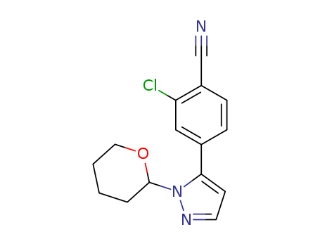 2-chloro-4-(1-(tetrahydro-2H-pyran-2-yl)-1H-pyrazol-5-yl)benzonitrile Cas no.1297537-35-9 98%