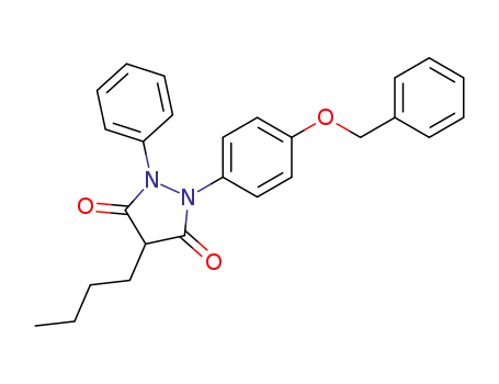 Molecular Structure of 31603-00-6 (4-butyl-2-phenyl-1-[4-(phenylmethoxy)phenyl]pyrazolidine-3,5-dione)