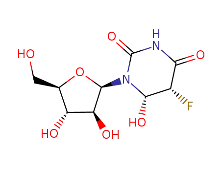 (5R,6S)-1-((2R,3S,4S,5R)-3,4-Dihydroxy-5-hydroxymethyl-tetrahydro-furan-2-yl)-5-fluoro-6-hydroxy-dihydro-pyrimidine-2,4-dione