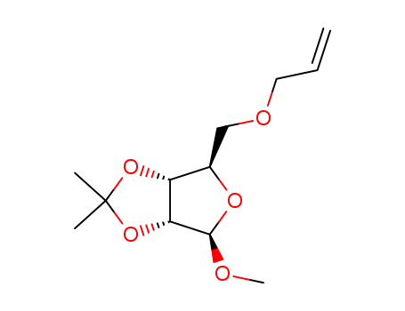 Molecular Structure of 114488-50-5 (β-5-O-allyl-1-O-methyl-2,3-O,O-isopropylidene-D-ribofuranoside)