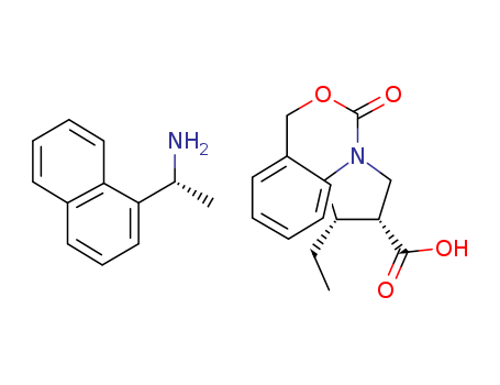 (3R,4S)-4-Ethyl-1,3-pyrrolidinedicarboxylic acid 1-(phenylmethyl) ester compd. with (alphaR)-alpha-methyl-1-naphthalenemethanamine (1:1)