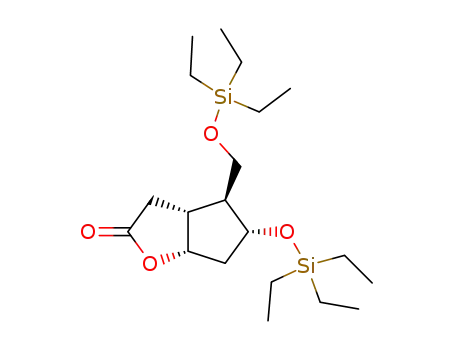 (-)-7α-triethylsilyloxy-6β-triethylsilyloxymethyl-cis-2-oxabicyclo<3.3.0>octan-3-one