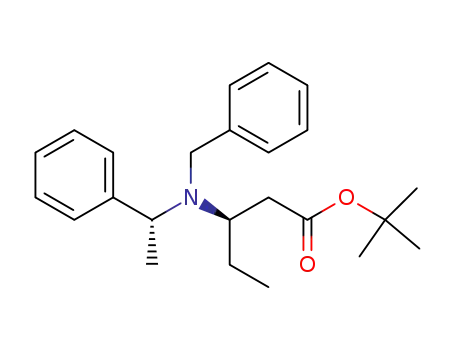 Molecular Structure of 911224-72-1 (tert-butyl (3R,αR)-3-(N-benzyl-N-α-methylbenzylamino)pentanoate)
