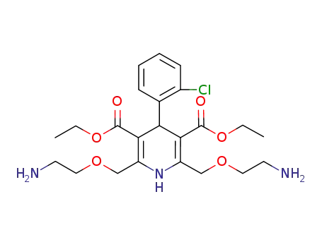 Molecular Structure of 331258-31-2 (diethyl 2,6-bis((2-aminoethoxy)methyl)-4-(2-chlorophenyl)-1,4-dihydropyridine-3,5-dicarboxylate)
