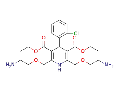 Molecular Structure of 331258-31-2 (diethyl 2,6-bis((2-aminoethoxy)methyl)-4-(2-chlorophenyl)-1,4-dihydropyridine-3,5-dicarboxylate)