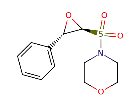 Molecular Structure of 110380-87-5 (Morpholine, 4-[(3-phenyloxiranyl)sulfonyl]-, trans-)