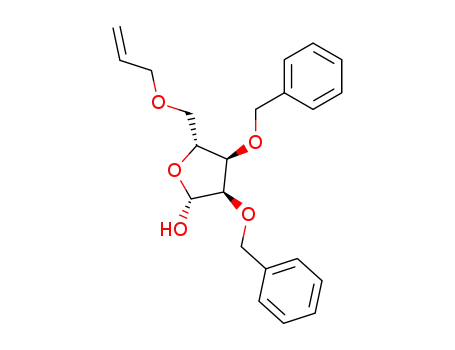 Molecular Structure of 329006-48-6 (5-O-allyl-2,3-di-O-benzyl-β-D-ribofuranose)