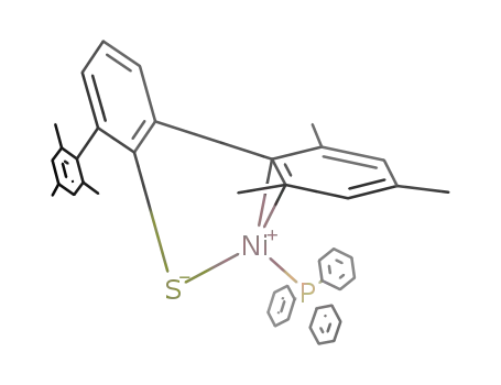 Ni(2,6-((η2-mesityl)mesityl)phenylthiolate)(triphenylphosphine)