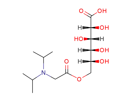 Molecular Structure of 13149-68-3 (D-gluconic acid, 6-ester with N,N-diisopropylglycine)