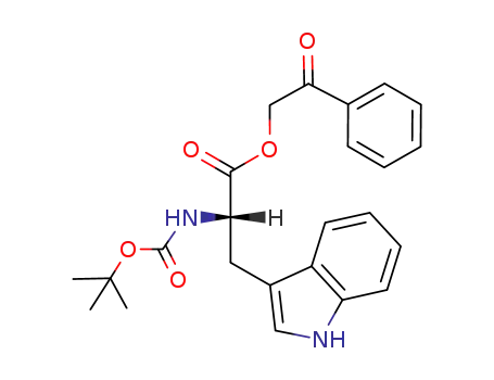 Molecular Structure of 182949-67-3 (L-Tryptophan, N-[(1,1-dimethylethoxy)carbonyl]-, 2-oxo-2-phenylethyl
ester)