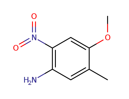 Molecular Structure of 55730-09-1 (4-Methoxy-5-Methyl-2-nitroaniline)