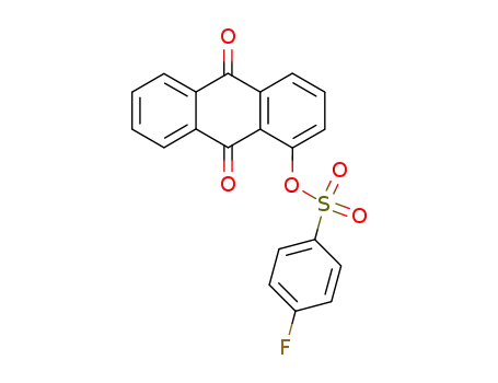 Molecular Structure of 123412-37-3 (1-<<(4-fluorophenyl)sulfonyl>oxy>-9,10-anthraquinone)