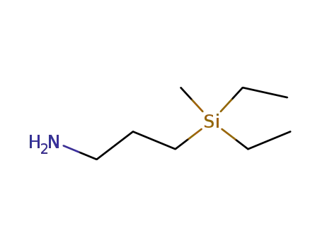Molecular Structure of 13014-84-1 (3-(diethylmethylsilyl)propylamine)