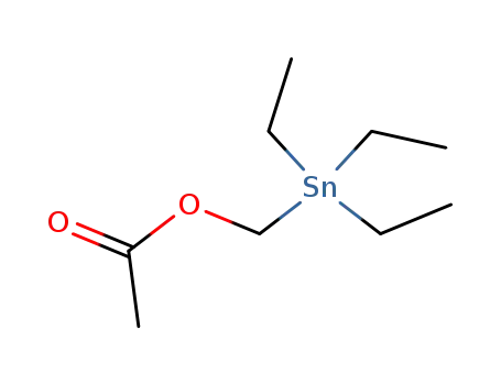 Acetic acid triethylstannanylmethyl ester