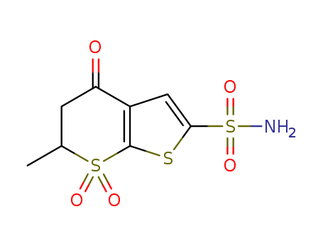 6-methyl-4-oxo-5,6-dihydro-4H-thieno[2.3-b]thiopyran-2-sulfonamide-7,7-dioxide