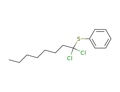 Molecular Structure of 83818-59-1 (Benzene, [(1,1-dichlorooctyl)thio]-)